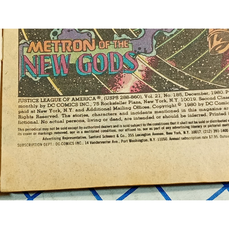 Justice League of America #185 (DC Comics December 1980)