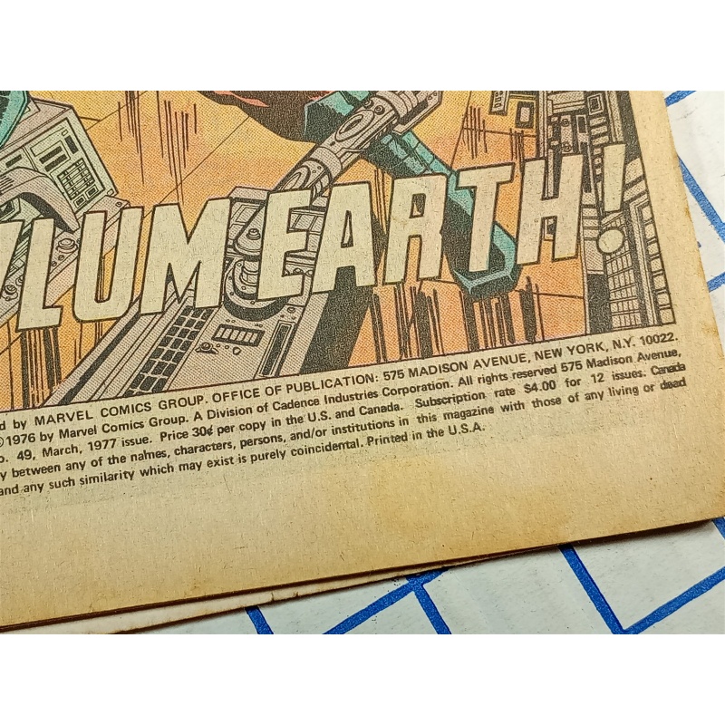 Captain Marvel #49 Marvel Comic Book 1976