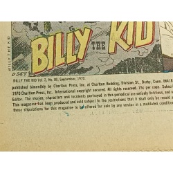 1970 Billy the Kid #80 Charlton Comic