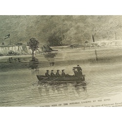 1800s Engraving 2 sided - GEN. MANSFIELD LYON BEN MCULLOCH FRANZ SIGAL POTOMAC