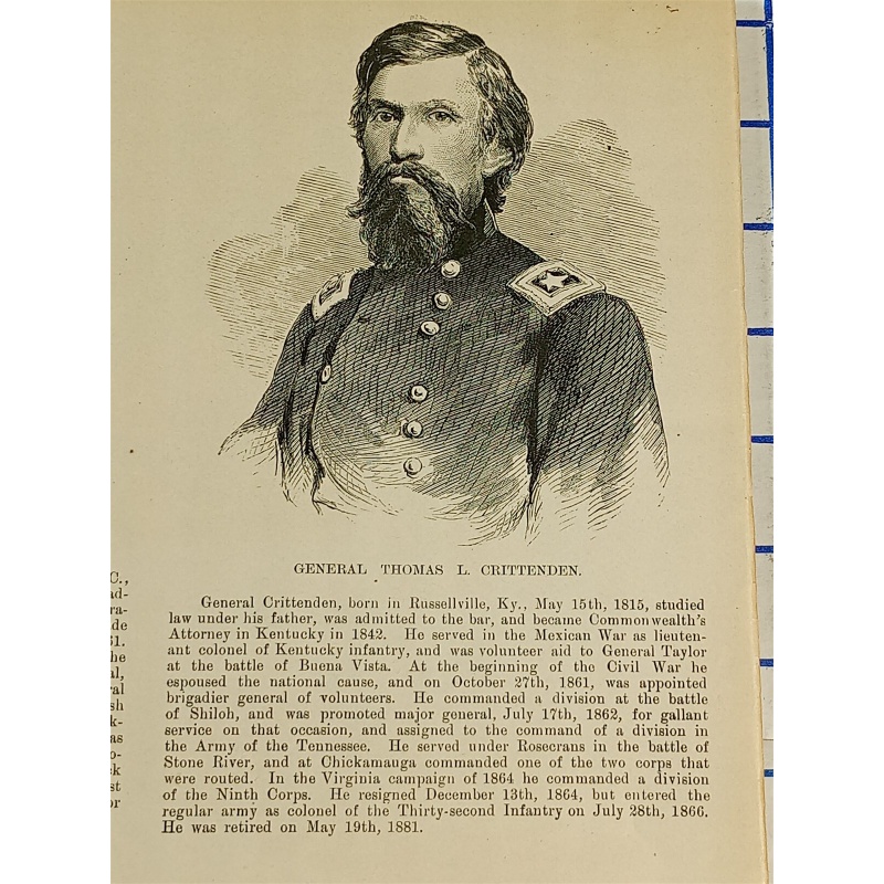 1800s Engraving 2 sided HEADQUATERS COMMANDED BY GENERAL GRANT THE MISSISSIPPI