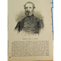 1800s Engraving 2 sided HEADQUATERS COMMANDED BY GENERAL GRANT THE MISSISSIPPI