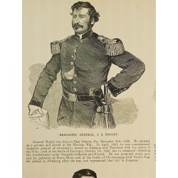 1800s Engraving 2 sided NEGLEY, MCDOWELL ROSECRANS GARRISON OCTOBER 25TH 1861