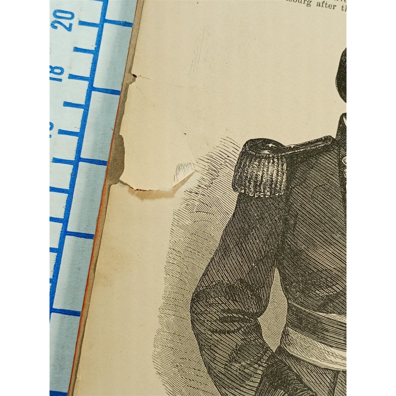 1800s Engraving 2 sided NEGLEY, MCDOWELL ROSECRANS GARRISON OCTOBER 25TH 1861