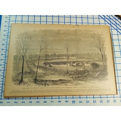 1800s Engraving 2 sided NEGLEY, MCDOWELL ROSECRANS GARRISON OCTOBER 25TH 1861