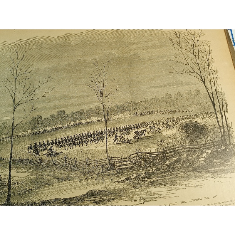 1800s Engraving 2 sided NEGLEY, MCDOWELL ROSECRANS GARRISON OCTOBER 25TH 1861