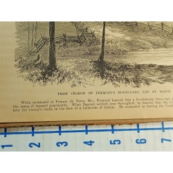 1800s Engraving 2 sided NEGLEY, MCDOWELL ROSECRANS GARRISON OCTOBER 25TH 1861