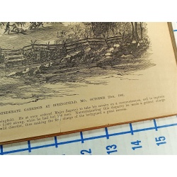 1800s Engraving 2 sided NEGLEY, MCDOWELL ROSECRANS GARRISON OCTOBER 25TH 1861