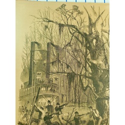 1885 Engraving 2 sided - General Philip Sheridan Commander-in-Chief of the Army