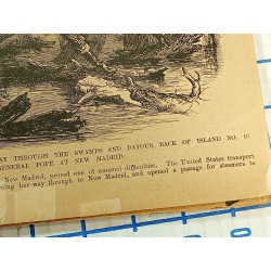 1885 Engraving 2 sided - General Philip Sheridan Commander-in-Chief of the Army