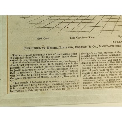 1864 magazine engraving ~ MENS SPRING AND SUMMER FASHIONS