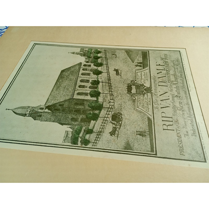 TO THE HONOURABLE RIP VAN DAM MAGAZINE ENGRAVING 1900 BY APPLETON AND COMPANY