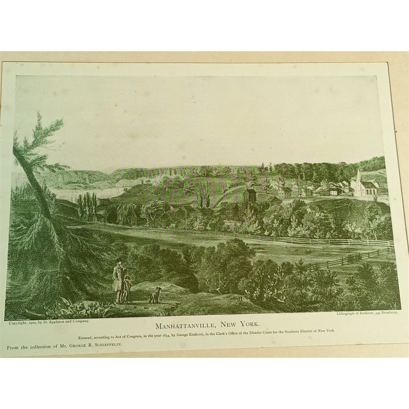 MANHATTANVILLE , NEW YORK ENGRAVING 1900