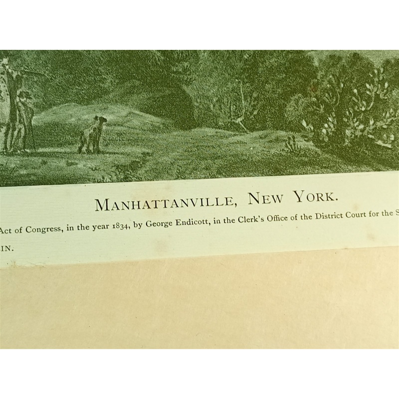 MANHATTANVILLE , NEW YORK ENGRAVING 1900