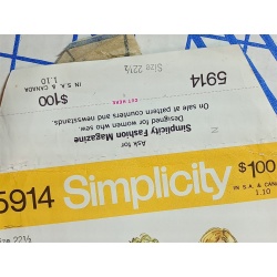 Vintage 70s Simplicity 5914 Collared Shirt Dress Sz 22 1/2 BUST 45