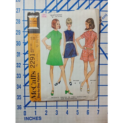 Vtg 1970s McCalls Easy Pattern 2291 - Misses’ Dress SIZE 16