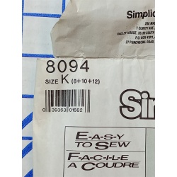 Simplicity 8094 Vintage Sewing Pattern Girls Size K 8 ,10, 12 Skirt Cami Shirt