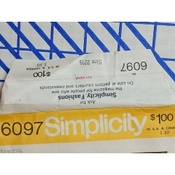 SIMPLICITY 6097 2 FIGURE TYPES SIZE 22 1/2