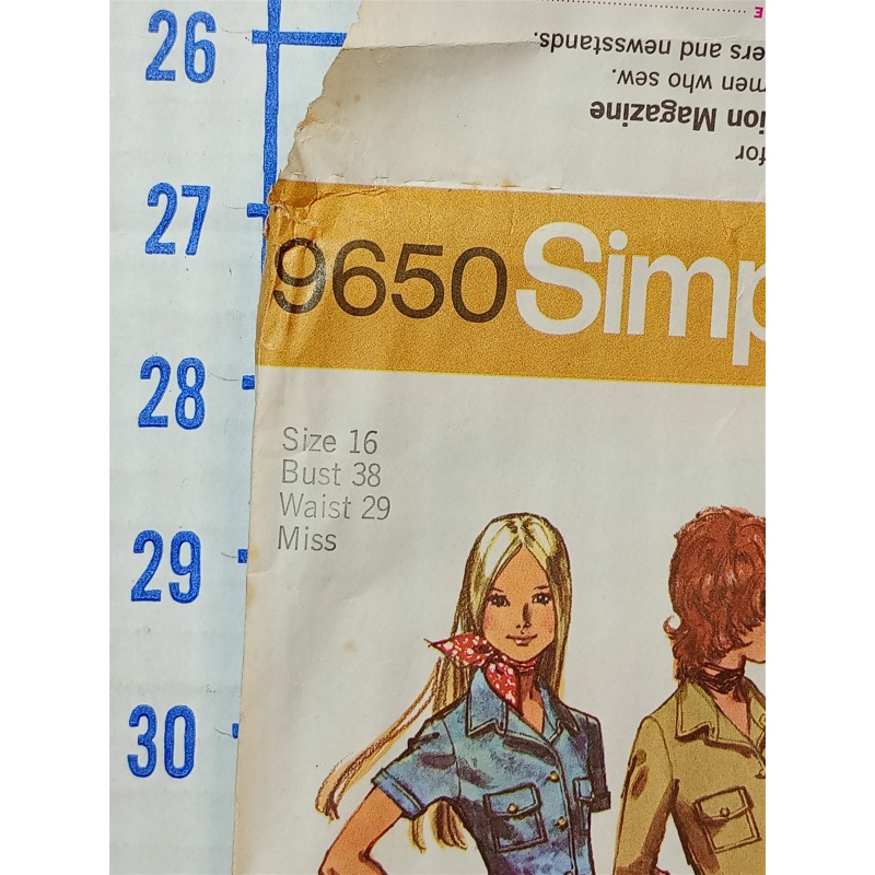 Vintage Simplicity 9650 Sewing Pattern - Misses Outfit - Size 16 