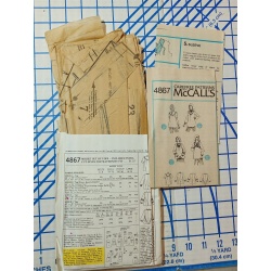 McCalls 4867 Vintage Sewing Pattern Womens Blouse Size L 1975