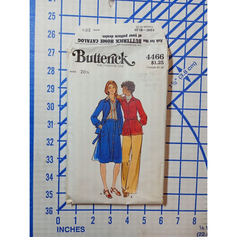 4466 Butterick SEWING PATTERN SIZE 20 1/2