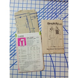 Dress Mini Short Sleeve Top Shirt 16-18 M Simplicity 5468 Sewing Pattern