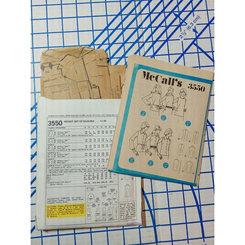 Vintage 1973 McCalls 3550 Size 18 Sewing Pattern
