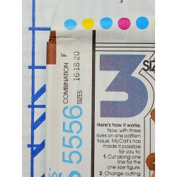 Jumpsuit Romper Skirt Sleeveless McCalls Sewing Pattern 5556 Size 16, 18 ,20