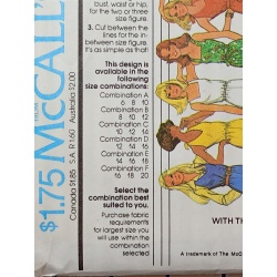 Jumpsuit Romper Skirt Sleeveless McCalls Sewing Pattern 5556 Size 16, 18 ,20