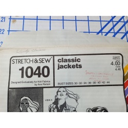 Stretch And Sew Pattern 1040 Classic Jackets