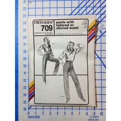 Stretch & Sew 709 VTG 70s Pants with Tailored or Shirred Waist Master Pattern
