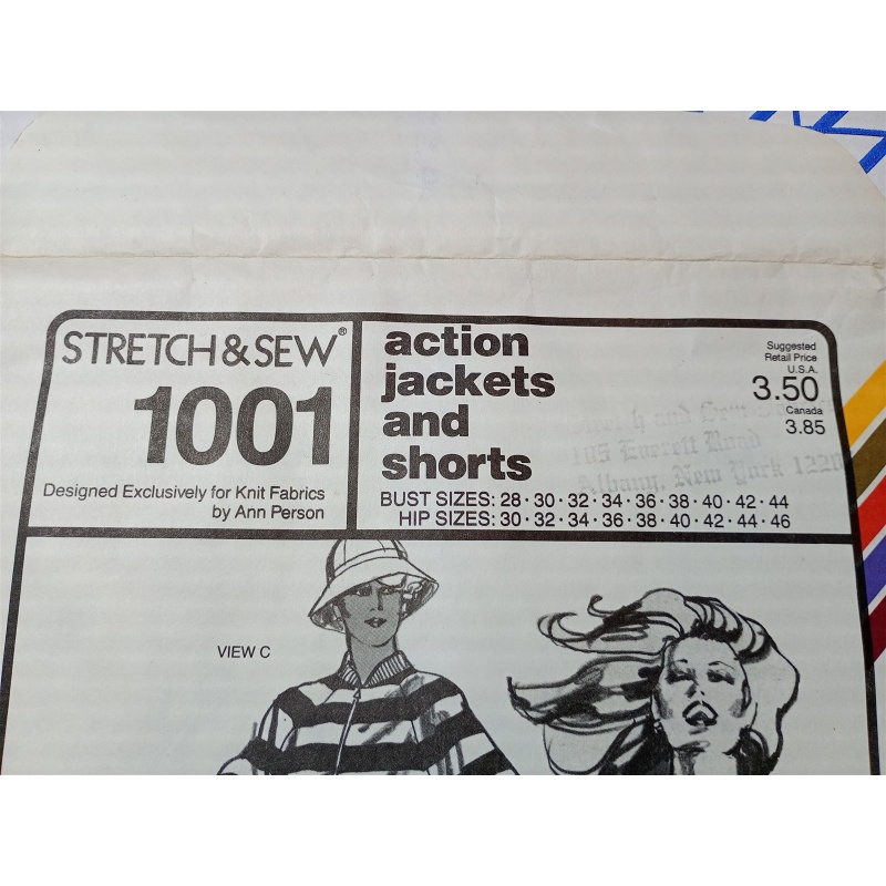 Stretch & Sew Pattern 1001 Womens Action Jackets and Shorts VTG 1979