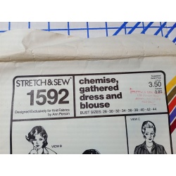 Stretch & Sew Chemise, Gathered Dress & Blouse Bust Sizes 28-44 