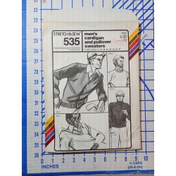 Stretch & Sew Pattern #540 Mens Pullovers Vintage 34-48