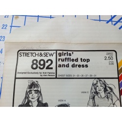 Stretch & Sew Pattern #892 Sizes:21-31Chest 