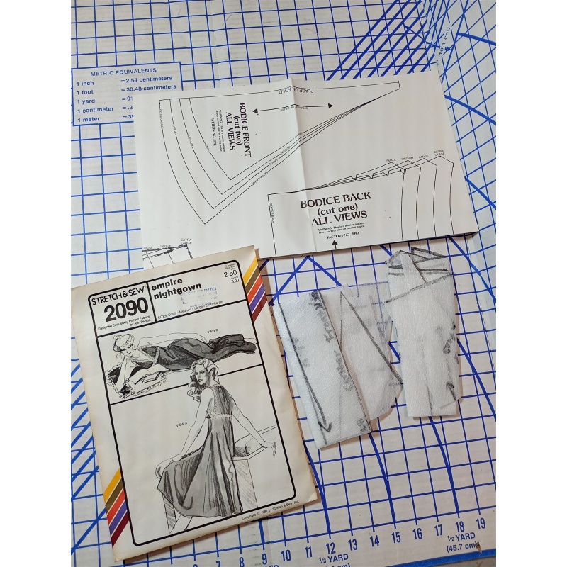 Stretch And Sew 2090 Pattern Empire Nightgown Size Small-XL
