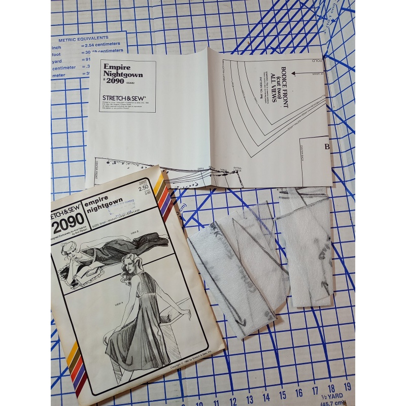 Stretch And Sew 2090 Pattern Empire Nightgown Size Small-XL
