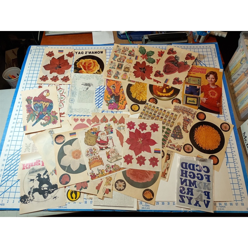 BIG LOT OF ASSORTED IRON ON TRANSFERS