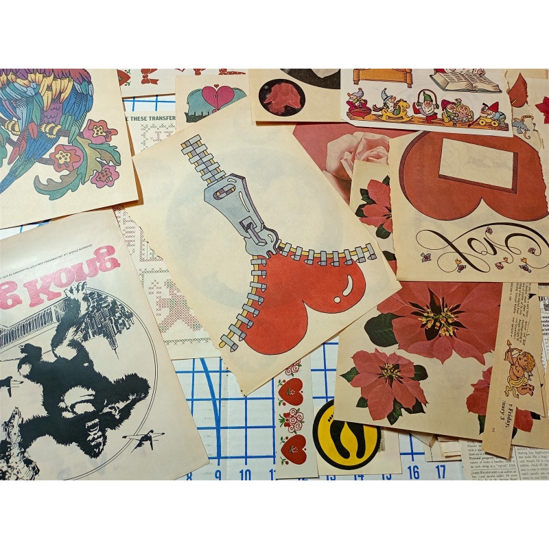 BIG LOT OF ASSORTED IRON ON TRANSFERS