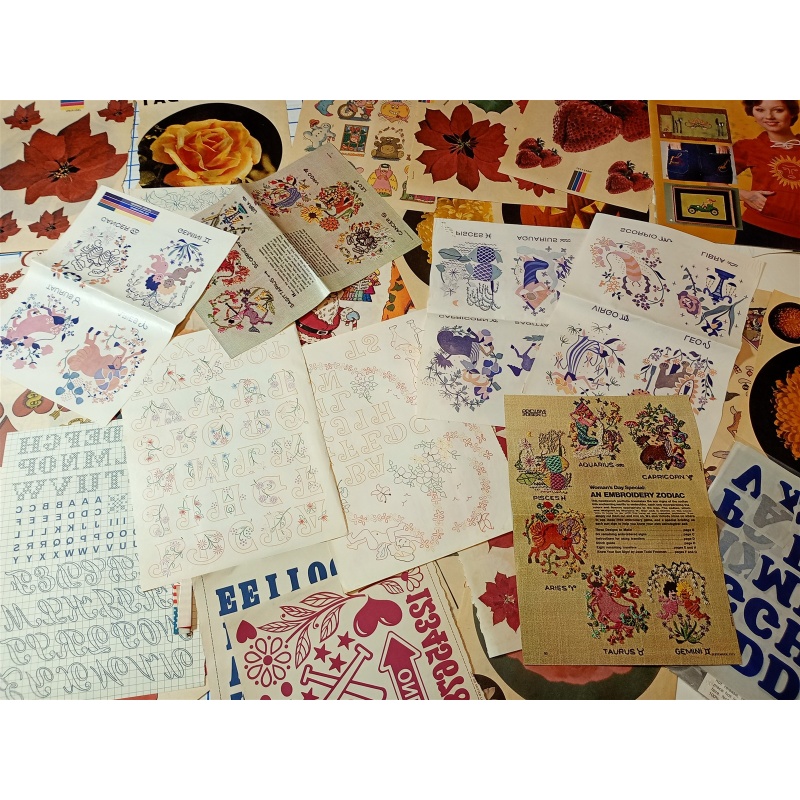 BIG LOT OF ASSORTED IRON ON TRANSFERS