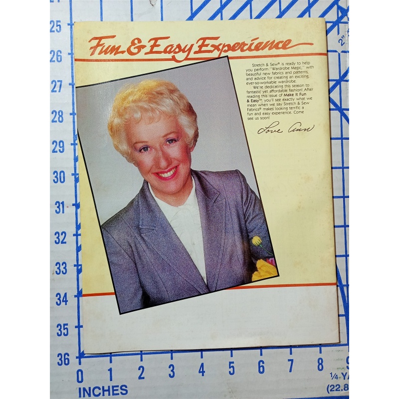 FALL/ WINTER 1982 Make It Fun & Easy Stretch & Sew Fabrics by Ann Person