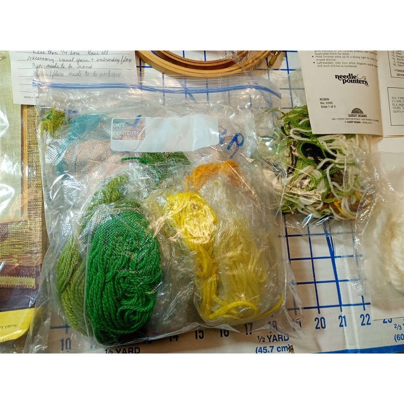 BIG LOT OF NEEDLE POINT SUPPLIES