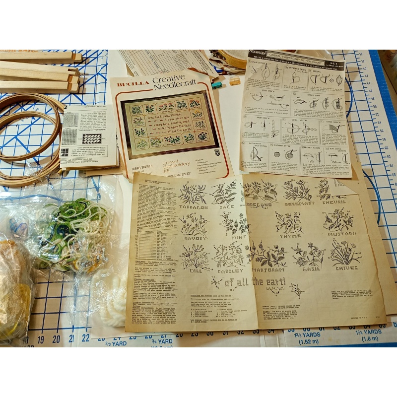 BIG LOT OF NEEDLE POINT SUPPLIES