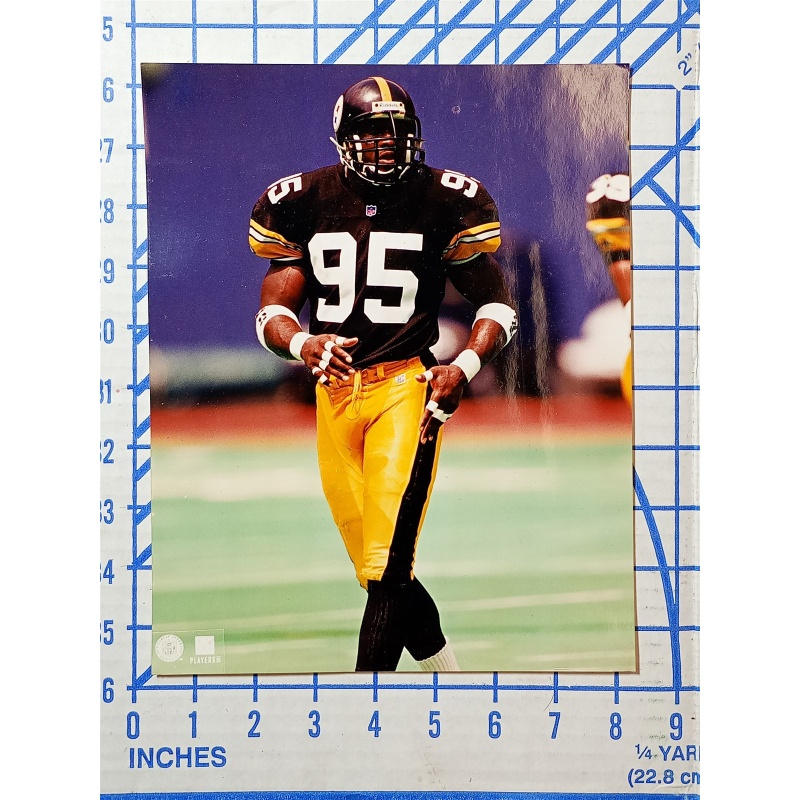 Greg Lloyd #95 BLACK JSY 8X10 PITTSBURGH STEELERS FOOTBALL SPORTS PHOTO