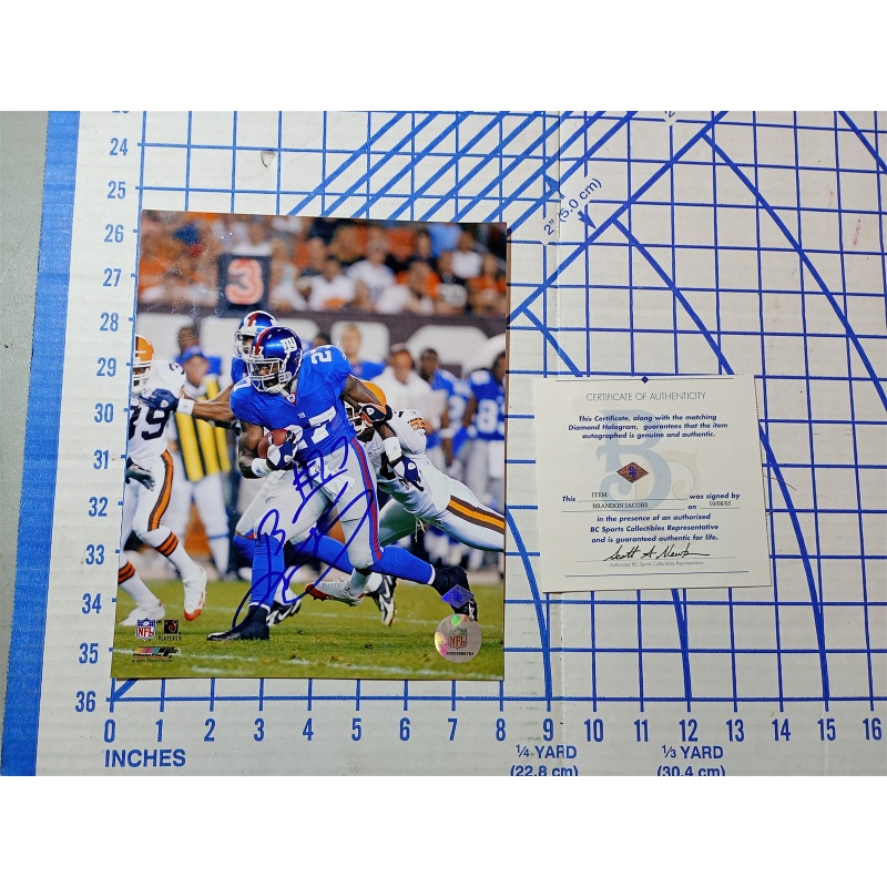 Brandon Jacobs Autographed 8x10 Photo