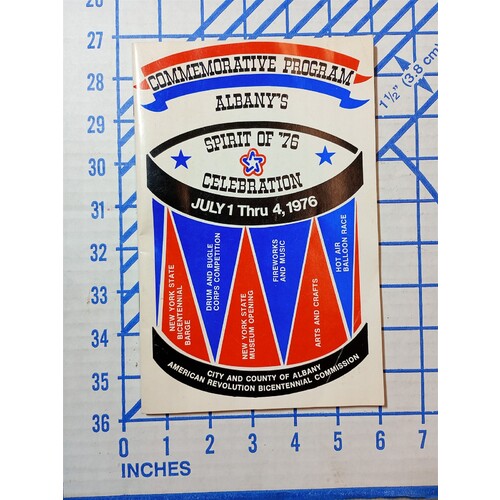 VINTAGE BOOK 1976 ALBANY NY SPIRIT OF 76 CELEBRATION COMMEMORATIVE PROGRAM BOOK