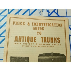 Price & Identification Guide To Antique Trunks Book Labuda History & Value 1972