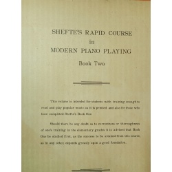 Sheftes Rapid Course In Modern Piano Playing Book Two 1927