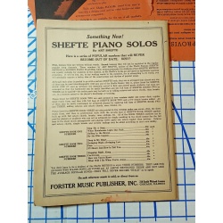Sheftes Rapid Course In Modern Piano Playing Book Two 1927