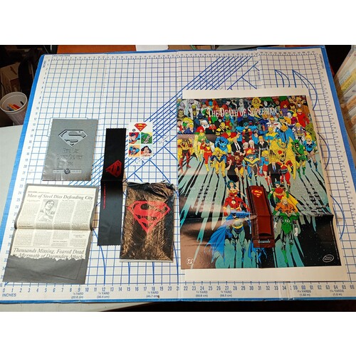 1993 DC Death of Superman #75 BLACK , POSTERS ETC.